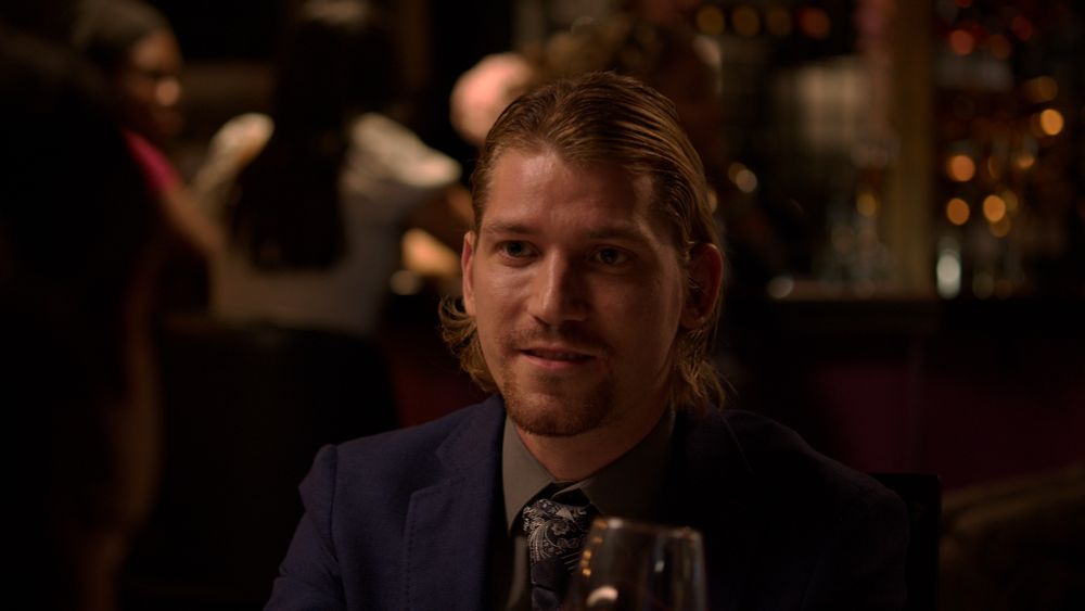 Connor, our co lead character looking at Whitney with enthusiasm. 