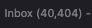 screenshot of browser tab title reading "Inbox (40,404)