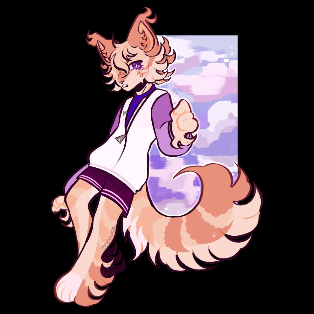 A flat full body of a yellow tabby, he looks at the viewer nervously.