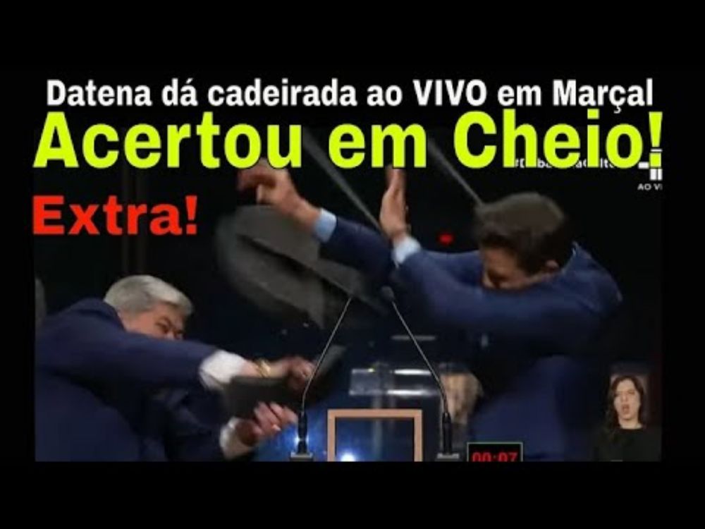 DATENA DA UMA CADEIRADA EM PABLO MARÇAL EM DEBATE