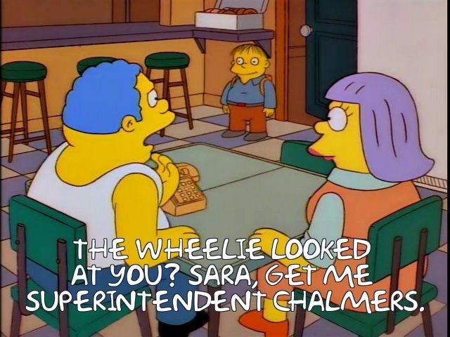 Chief whigham saying the wheelie looked at you Sarah get me superintendent Chalmers 
