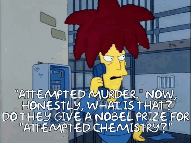 Sideshow bob ranting about attemptwd murder 