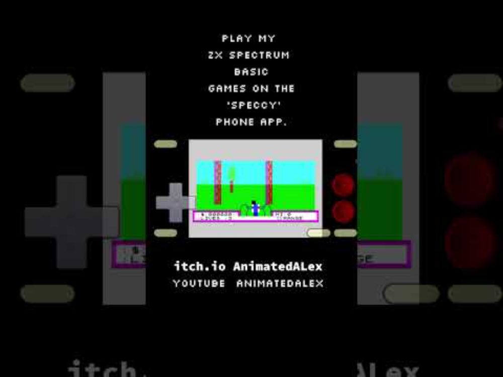 Speccy phone app - Play AnimatedAL BASIC gamed ZX Spectrum #zxspectrum #8bit #homebrewgames