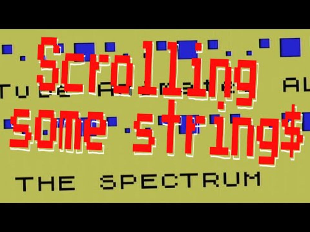 Scrolling some String$  - ZX Spectrum BASIC - Animated ALex