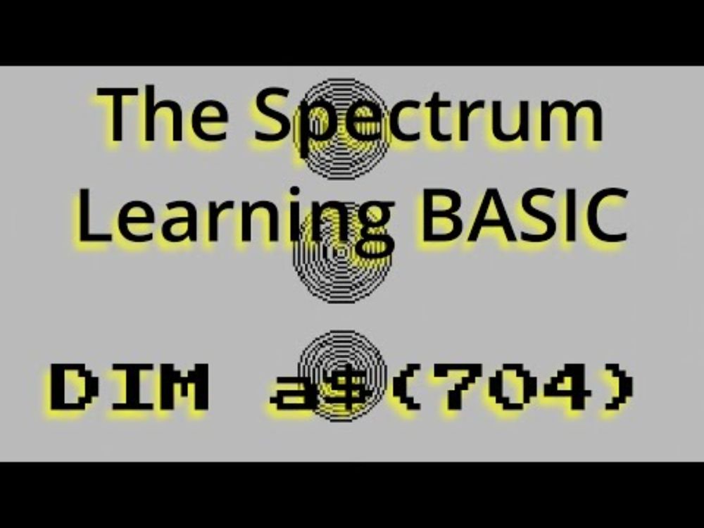 A little Screen trick using DIM a$(704) - Learning BASIC - The Spectrum.