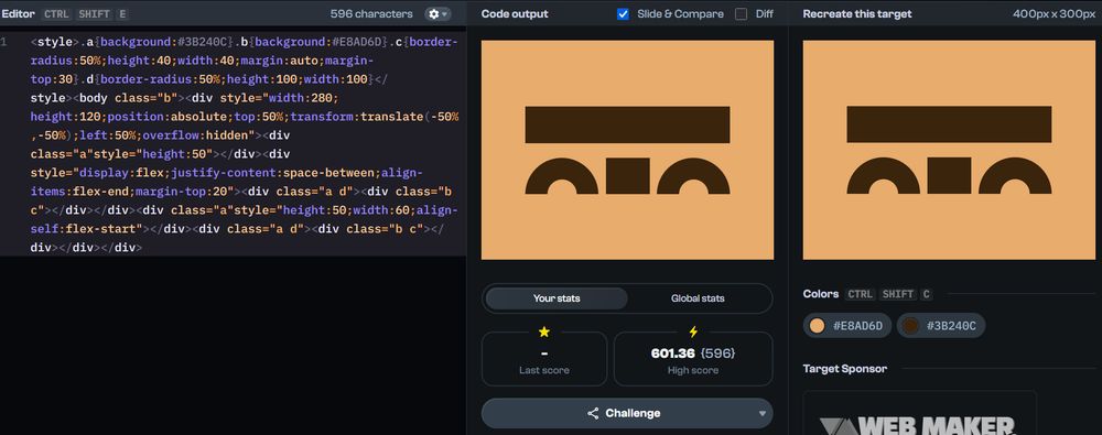screenshot of css battle