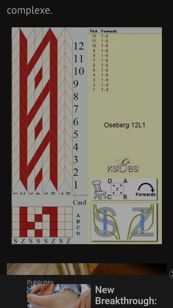 Woven tablet design from Oseberg