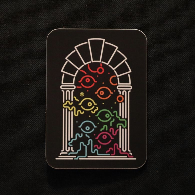 the same image but on a sticker in real life