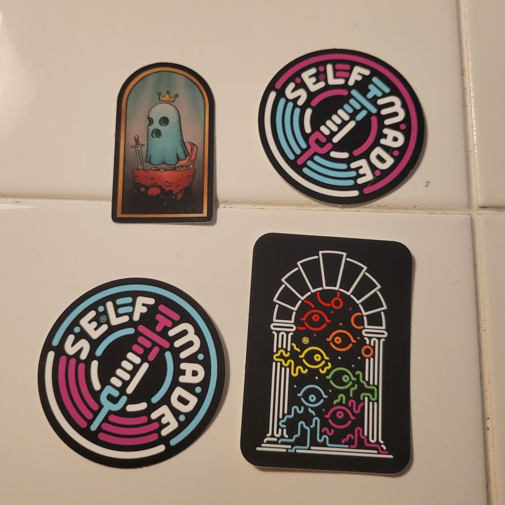 a bunch of cool stickers