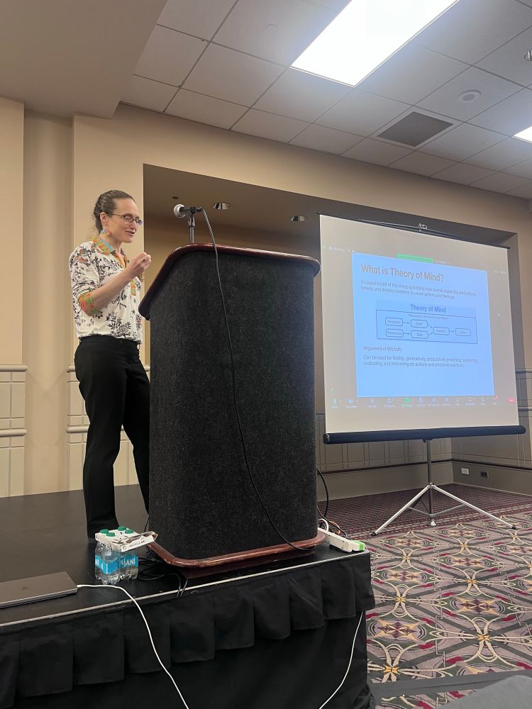 Rebecca Saxe giving a talk on Theory of Mind