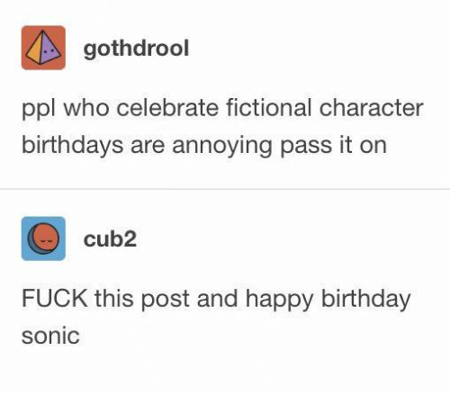HAPPY BIRTHDAY SONIC
