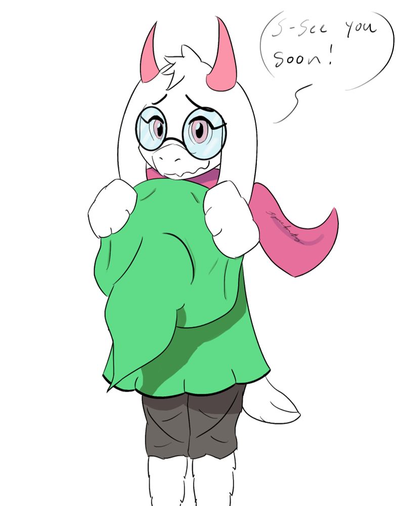 Same older art of Ralsei as previous with his glasses this time