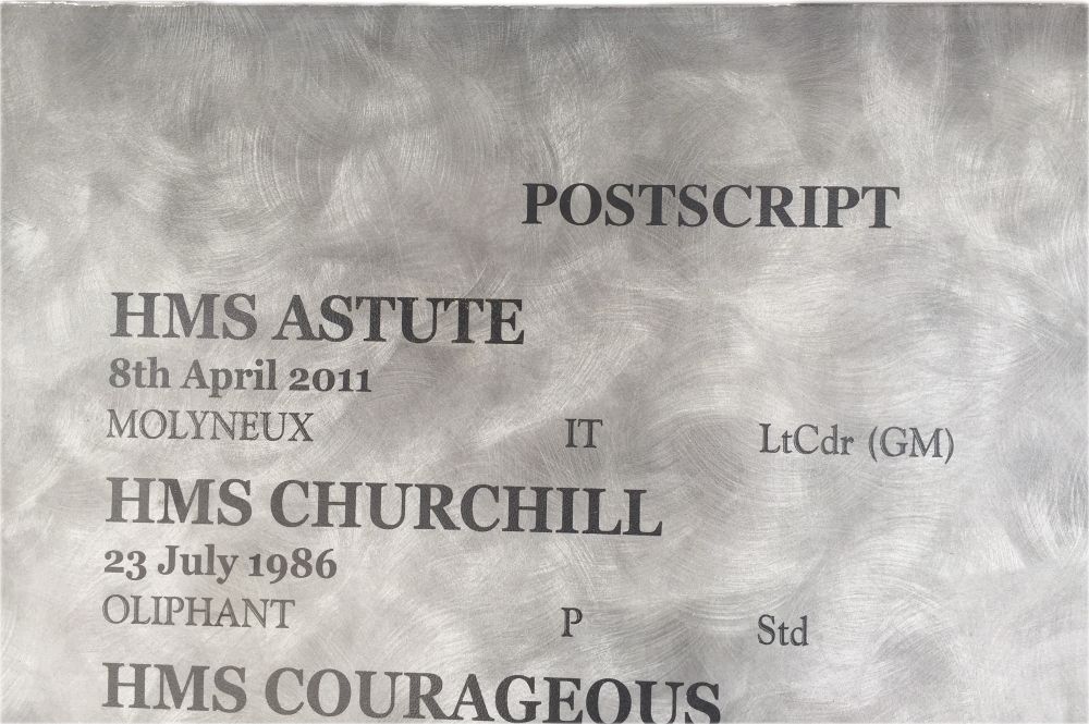 Postscript from the Submariners’ remembrance wall at the Submarine Museum Gosport, listing more recent additions, including Ian Molineux, aka “Molly” and a good friend.