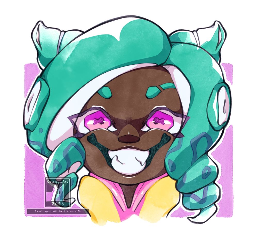 A character grinning while staring into your soul!