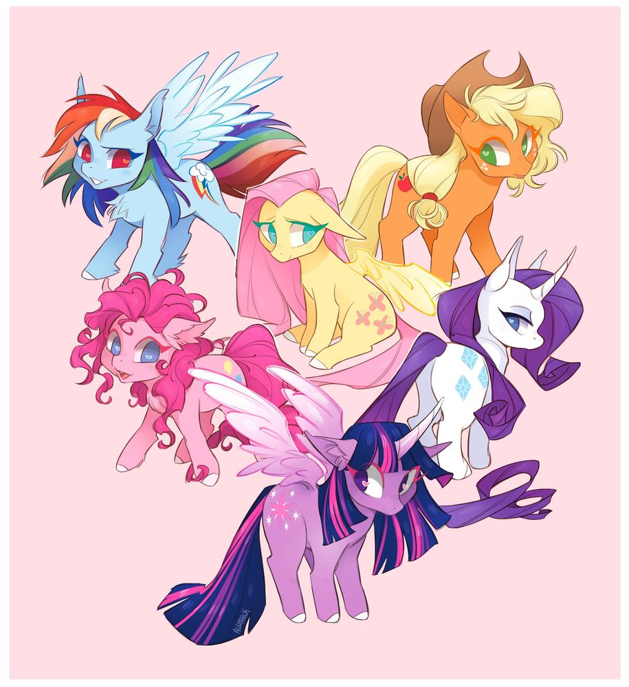 The Mane 6 from My Little Pony: Friendship is Magic