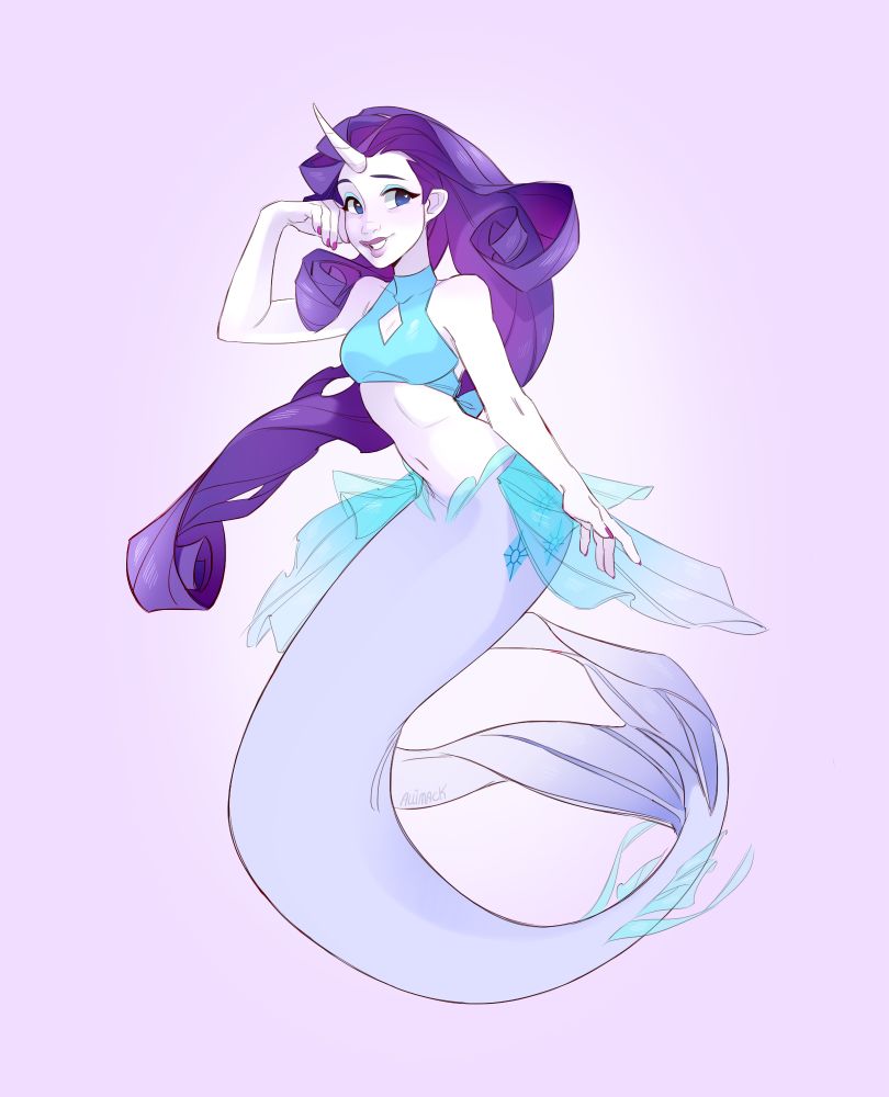 A humanized/mermaid Rarity from My Little Pony: Friendship is Magic!