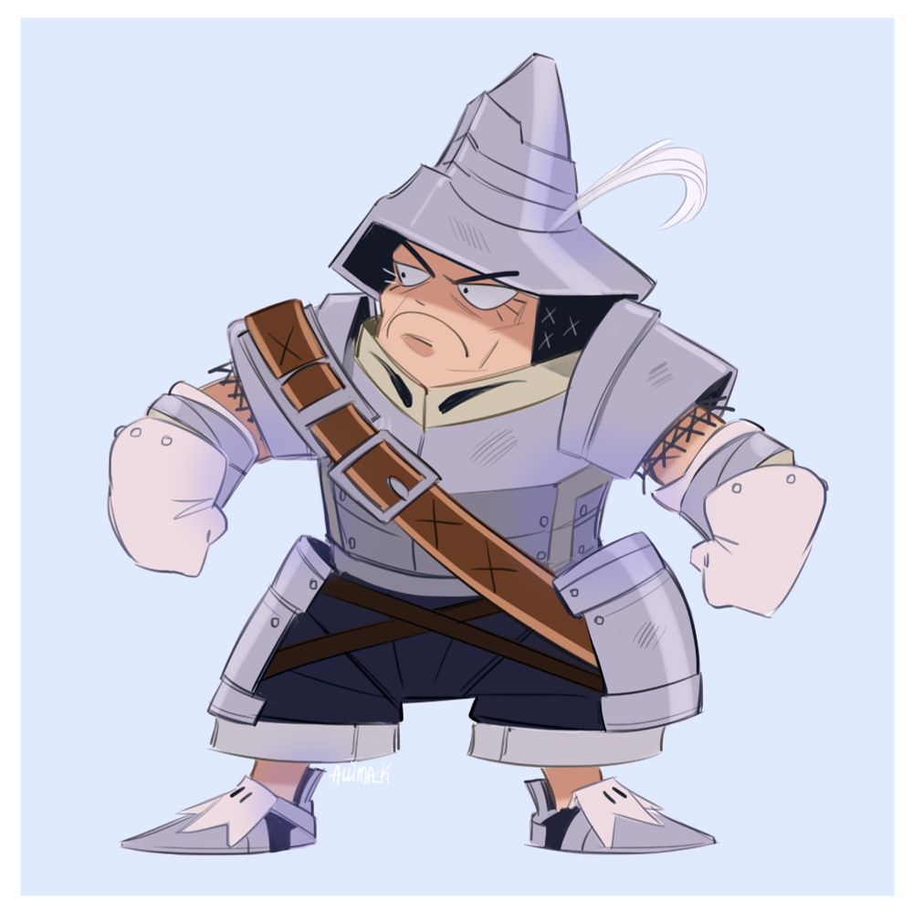 A grumpy little chibi Steiner from FF9