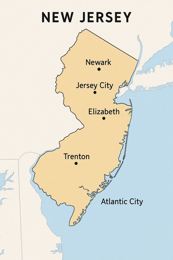 A deeply mistaken map of New Jersey generated by GPT-5.