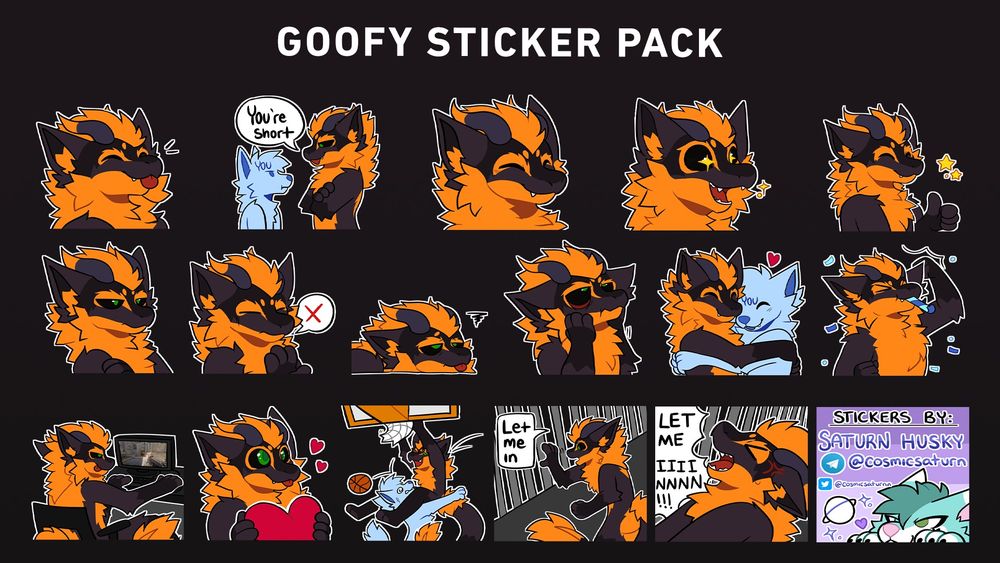 A set of telegram stickers