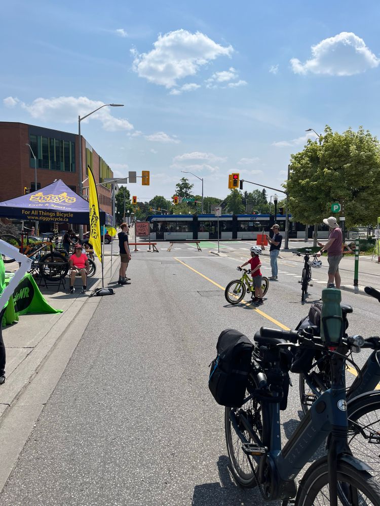 ION LRT passing by bike event