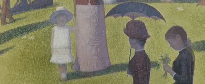Cameron from Ferris Bueller’s Day Off staring at the painting The Garden Party