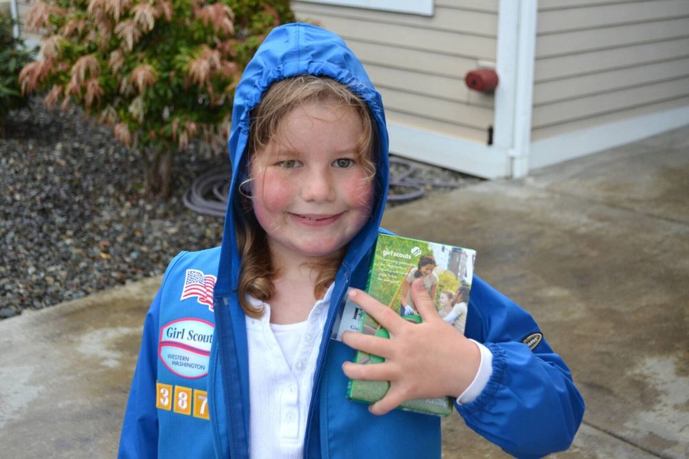 As a kindergartener, Skylar Krzyworz sold 118 boxes of Girl Scout cookies and the next year her total jumped up to 1,003 boxes sold. Photo courtesy of Heidi Krzyworz