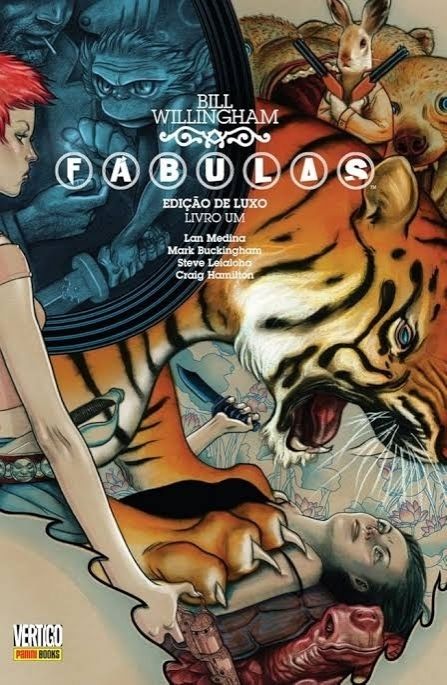 Capa de Fábulas. Edição de luxo pela Panini.