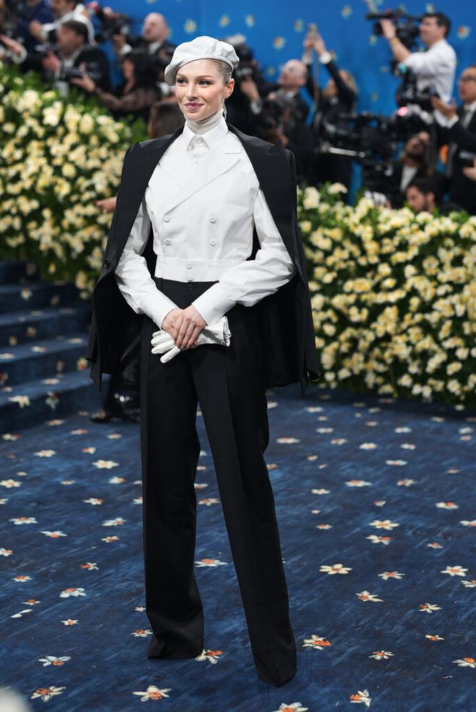 Hunter Schafer on the Met Gala Blue Carpet