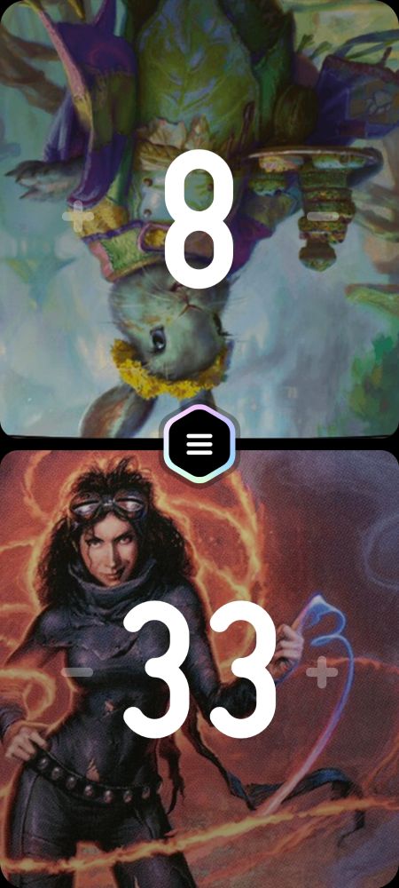 Game 2 final life totals 