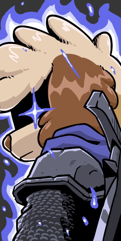 cool ass anthropomorphic dog with sword and armor