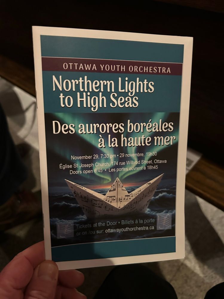 The evening’s program / Le programme de la soirée