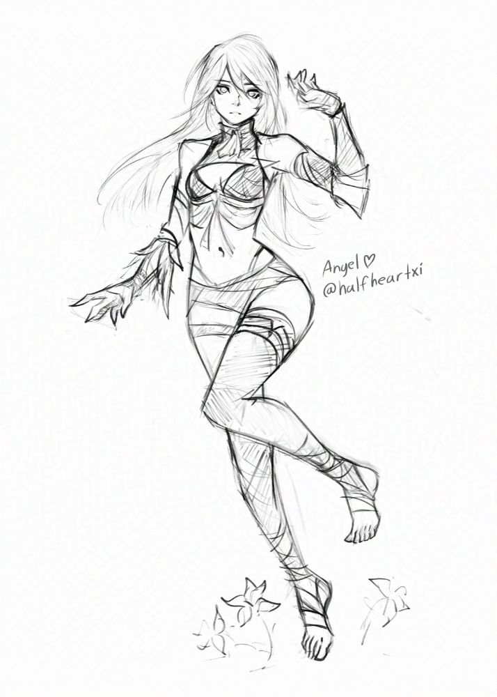 Drawing of my OC, Raven.