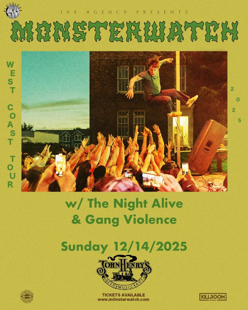 A show flyer for my band's next show at John Henry's in Eugene on December 14th. 