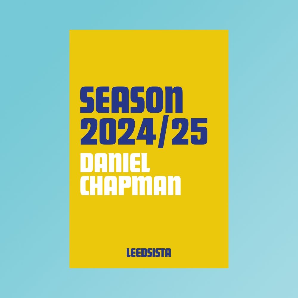 A graphic showing the cover of the book — it's gold, with 'Season 2024/25' written on it in big blue letters
