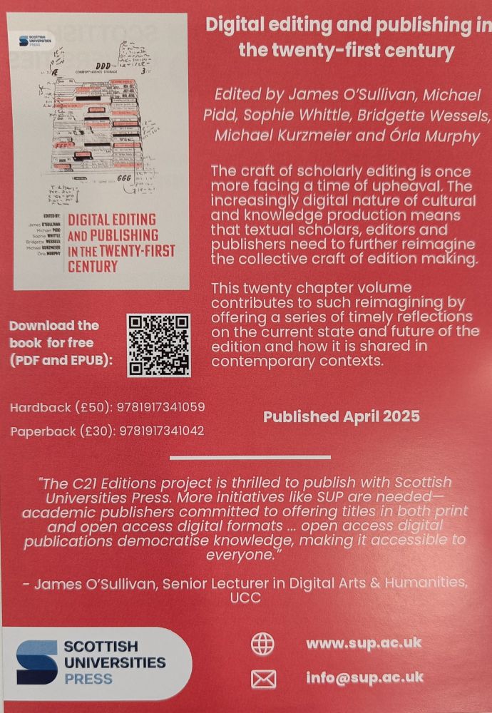 Flyer for Digital Editing and Publishing in the Twenty-First Century book