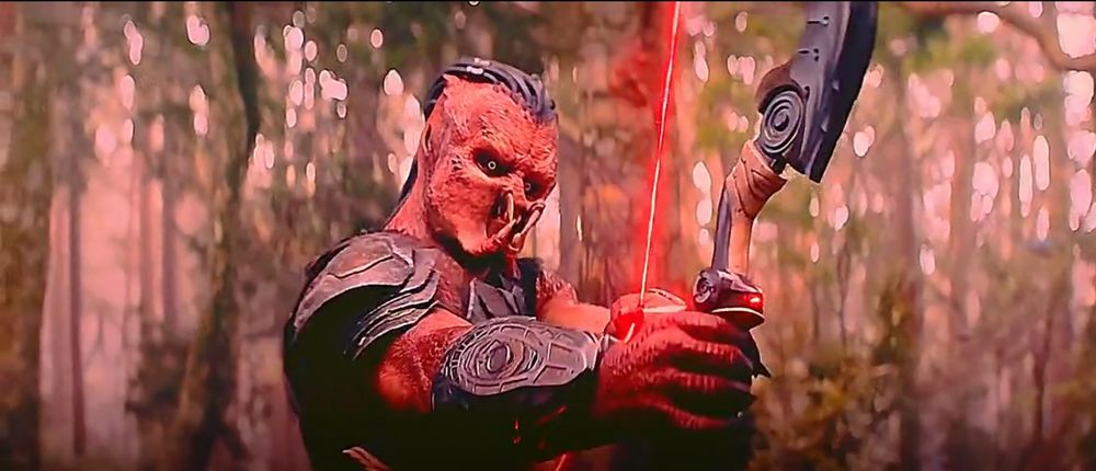 Dek (Dimitrius Schuster-Koloamatangi) on the planet Genna prepping to hunt the ultimate beastie.