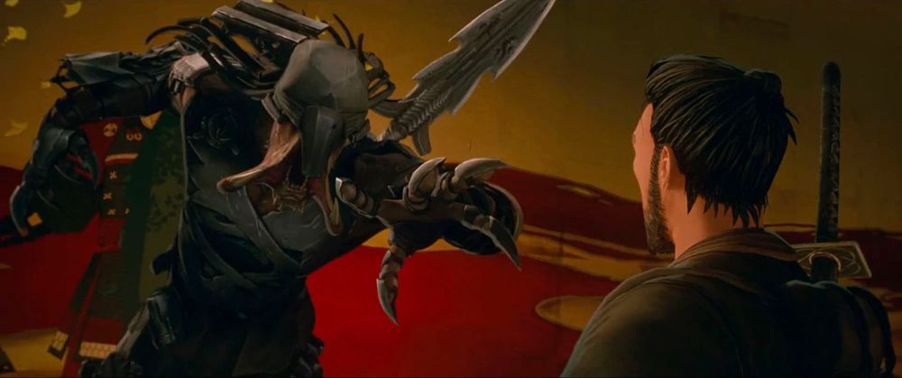 Kenji (voiced by Louis Ozawa Changchien) goes up against a Yautja in feudal Japan. 