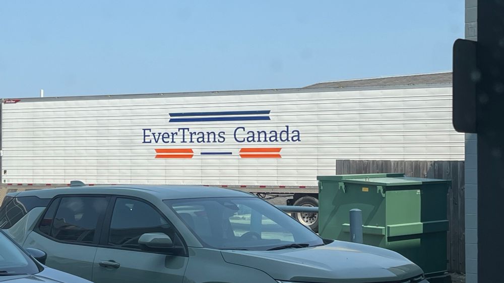 A semi truck reading “EverTrans Canada”