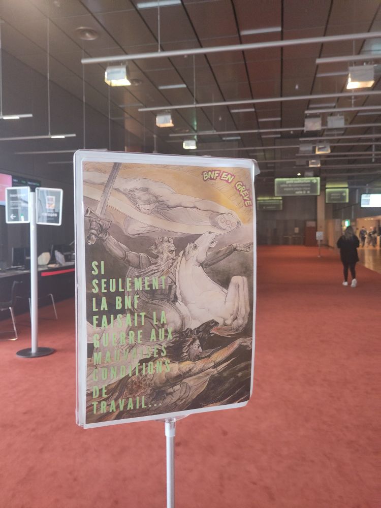 Photo d'une affiche dans le hall de la bnf