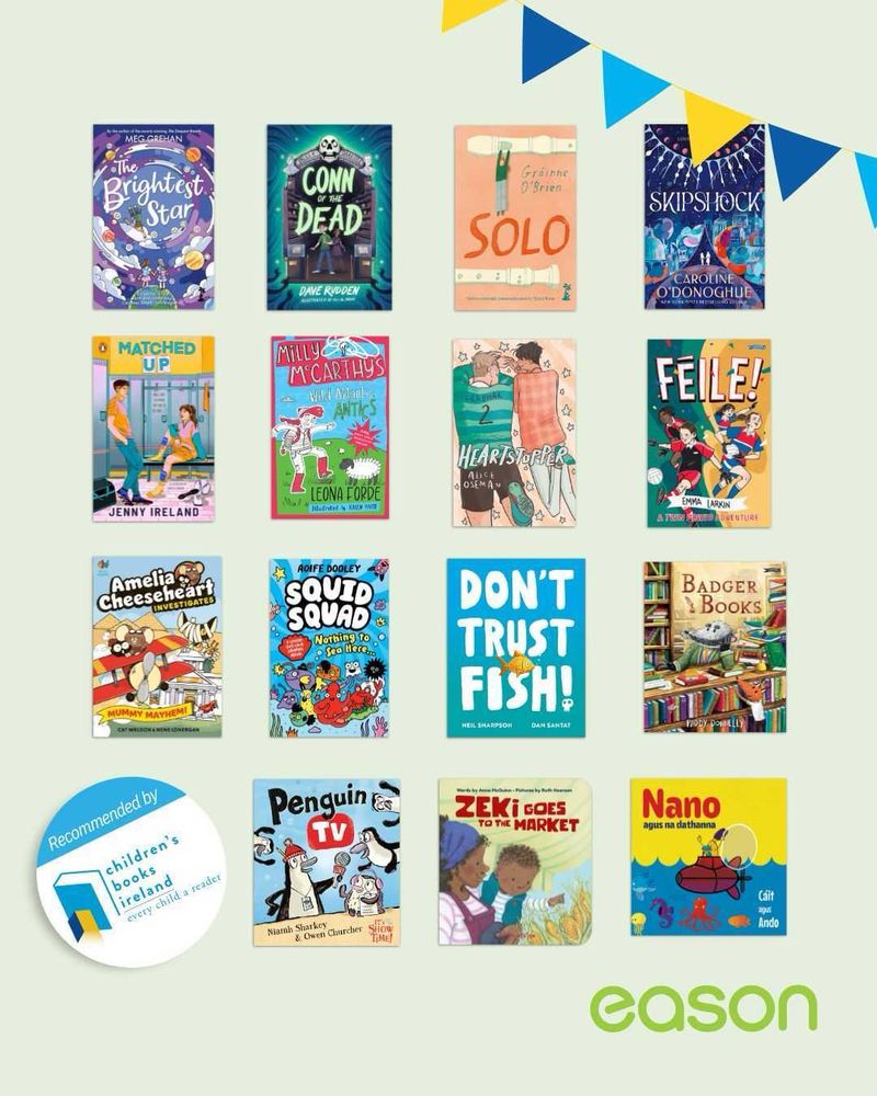 A selection of book covers including SOLO by Gráinne O’Brien and THE BRIGHTEST STAR by Meg Grehan