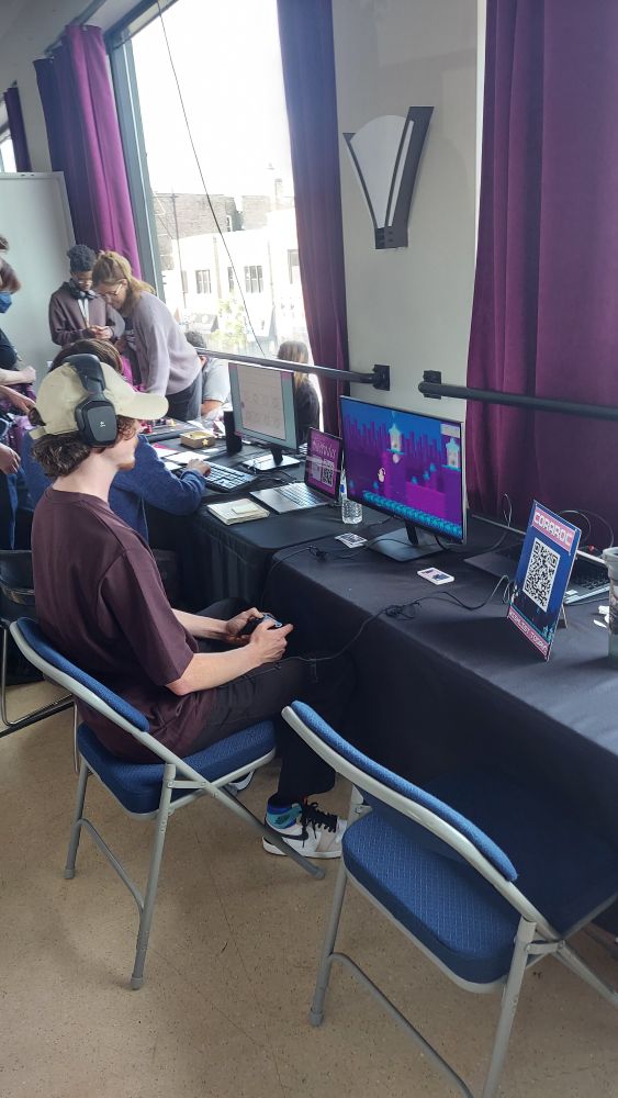 A gamer enjoying the second stage of Coraroc. 