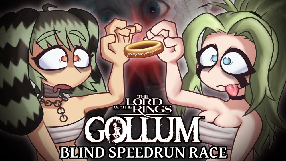 LOTR gollum blind speedrun race 