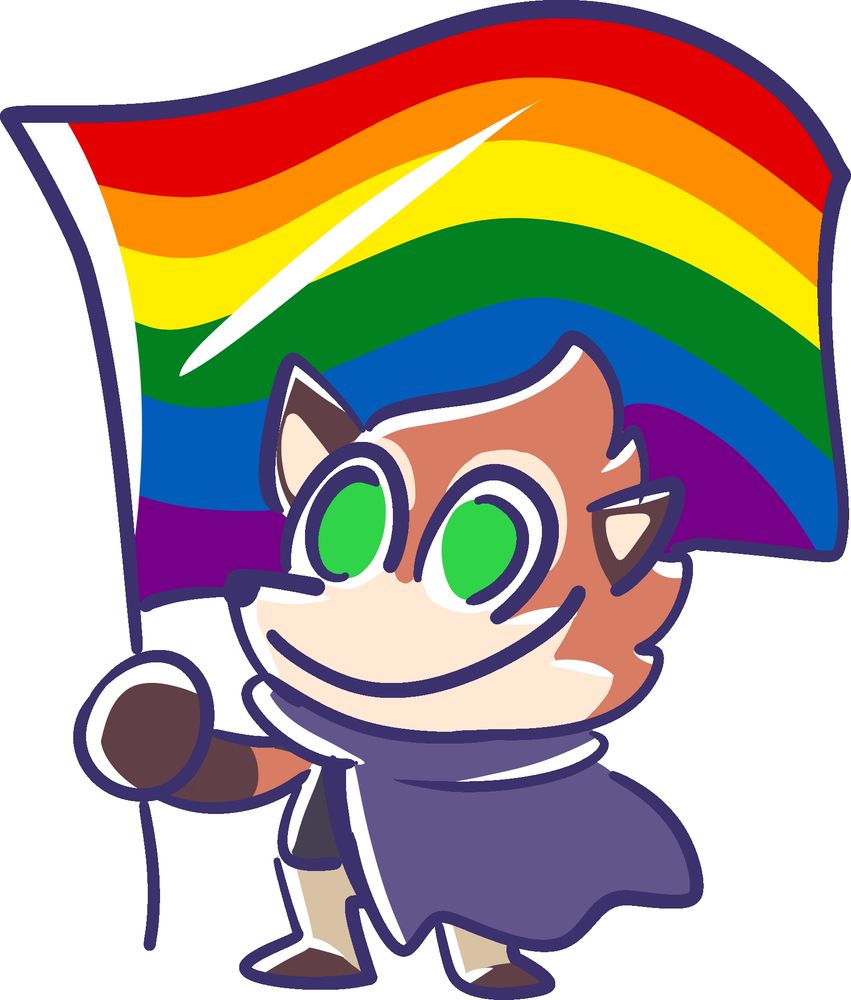 Fleet, or more accurately Flit from Rivals of Aether with a Pride Flag : )