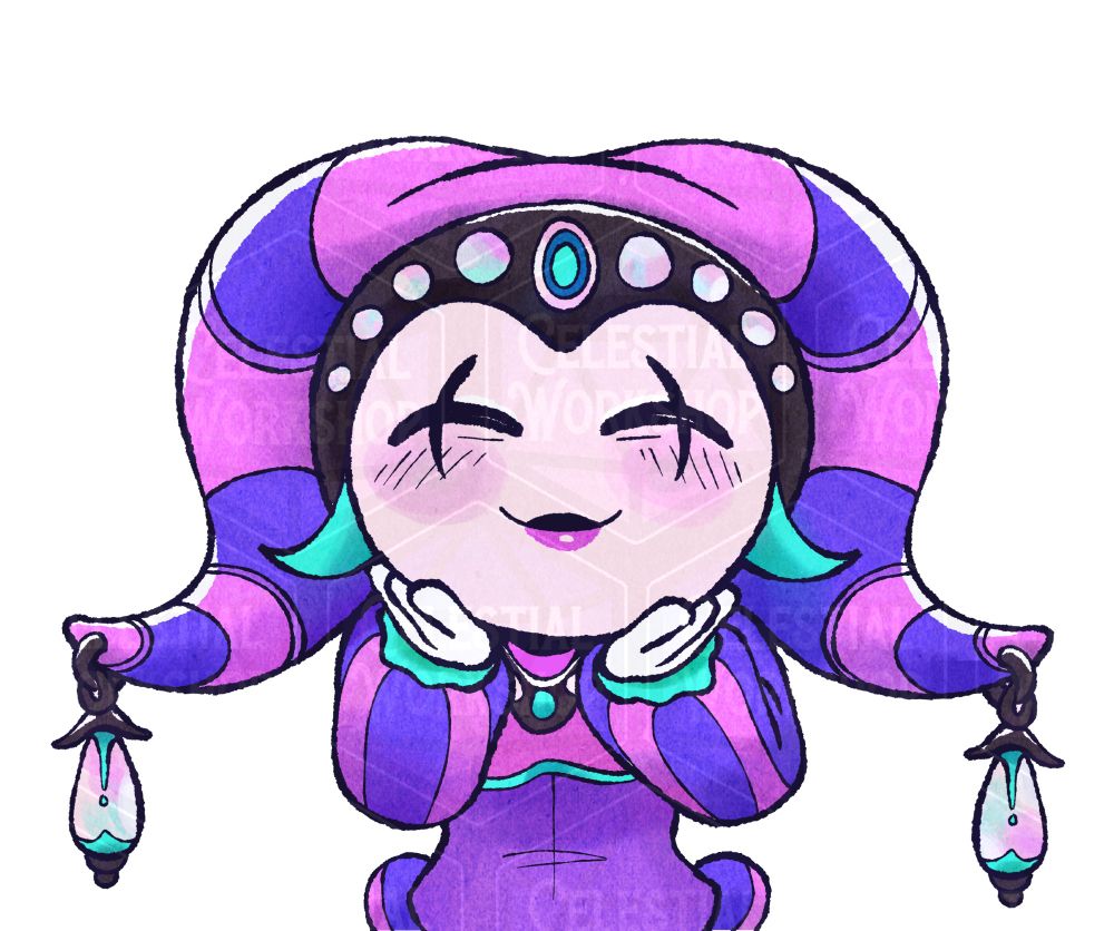 happy chibi version of the jester above
