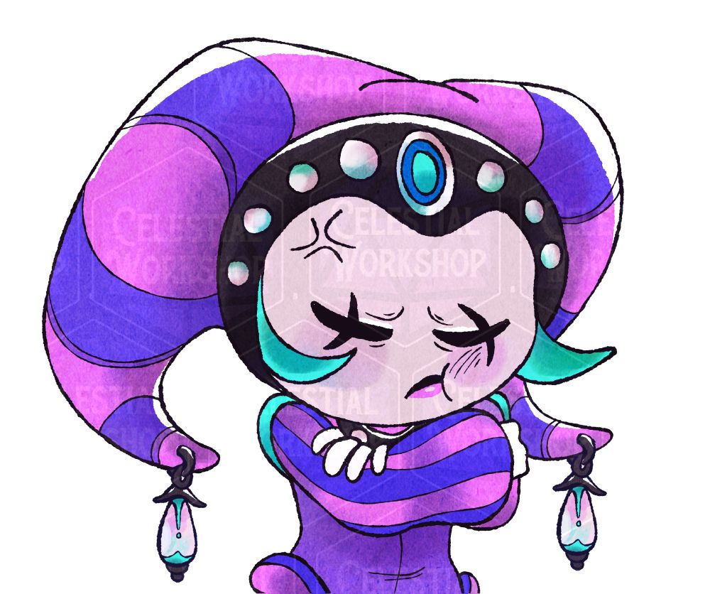 mad chibi version of the jester above