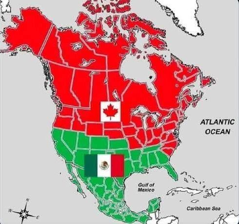 Just divide the continent between Canada and Mexico.