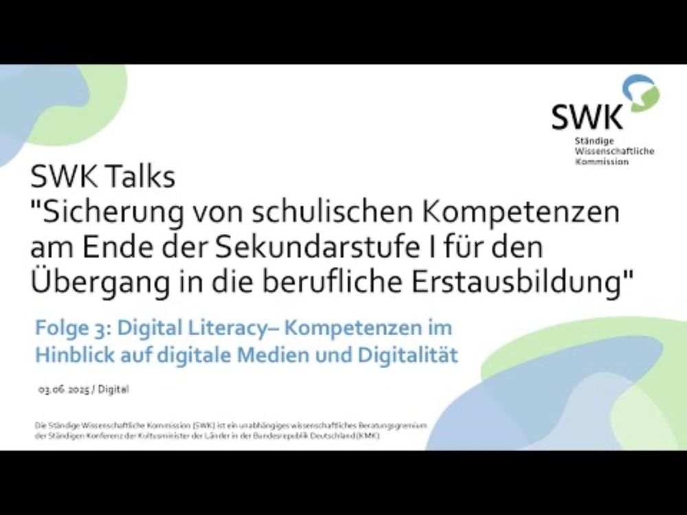 SWK Talks "Sicherung von schulischen Kompetenzen am Ende der Sekundarstufe I" - Folge 3