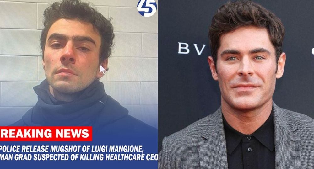 Luigi Mangione and Zac Efron