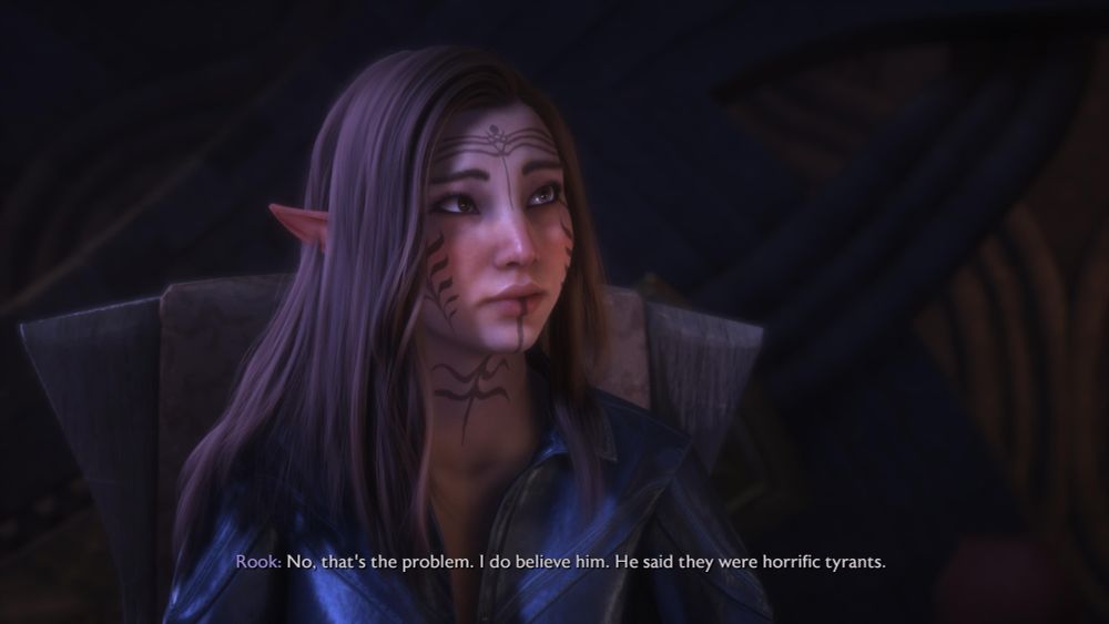 Dragon Age The Veilguard female elf Rook.