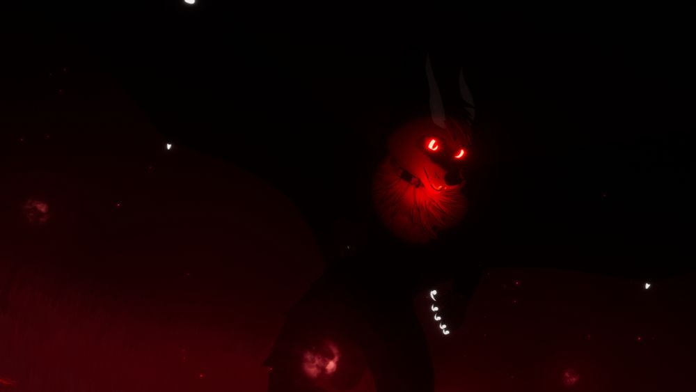 Shot of Valor in the dark, ready to spew fire. Had to use lighting because shaders were outdated lol 